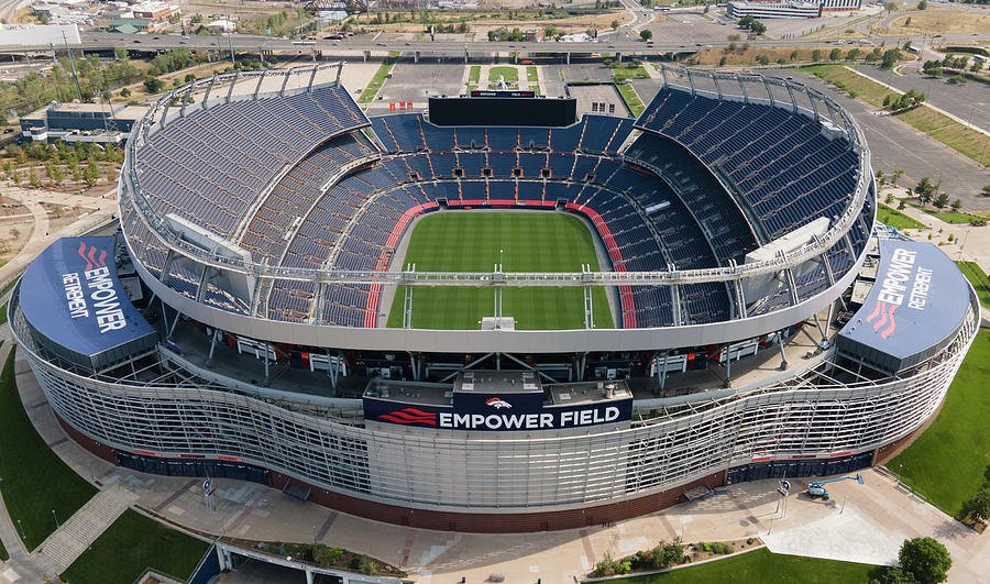 Wide view of Empower Field at Mile High Stadium in Denver Colorado Photograph by Eldon McGraw
