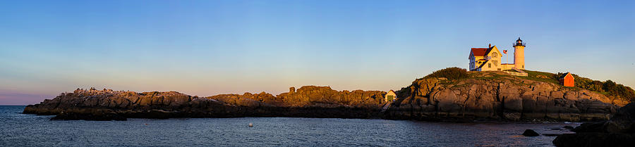 Wide View of Nubble Lighthouse Photograph by Jerry Fornarotto