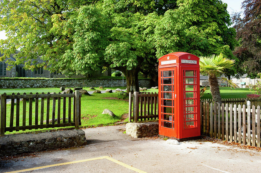 Widecombe Red Telephone Box Photograph