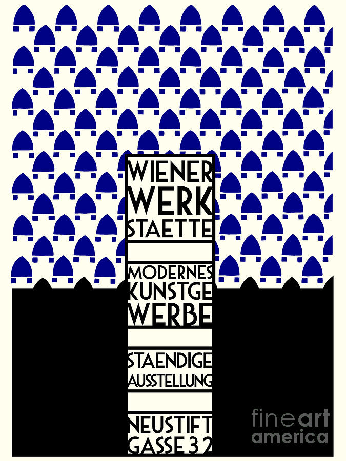  Wiener Werkstaette retro vintage artwork expo Drawing by Heidi De Leeuw