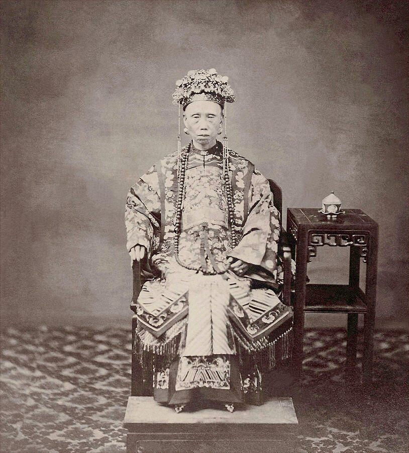 Wife of Huang Tsan-T'ang, Governor of Kwang, China, c1860 Photograph by ...