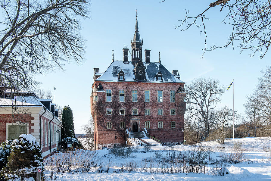 Wik Castle a cold and clear winter day Photograph by Torbjorn Swenelius