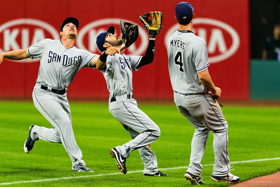 Wil Myers, Hunter Renfroe, and Lonnie Chisenhall Photograph by Jason Miller