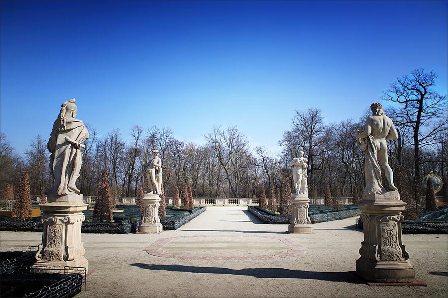 Statues Photograph - Wilanow Gardens are Waiting for Spring by Slawek Aniol