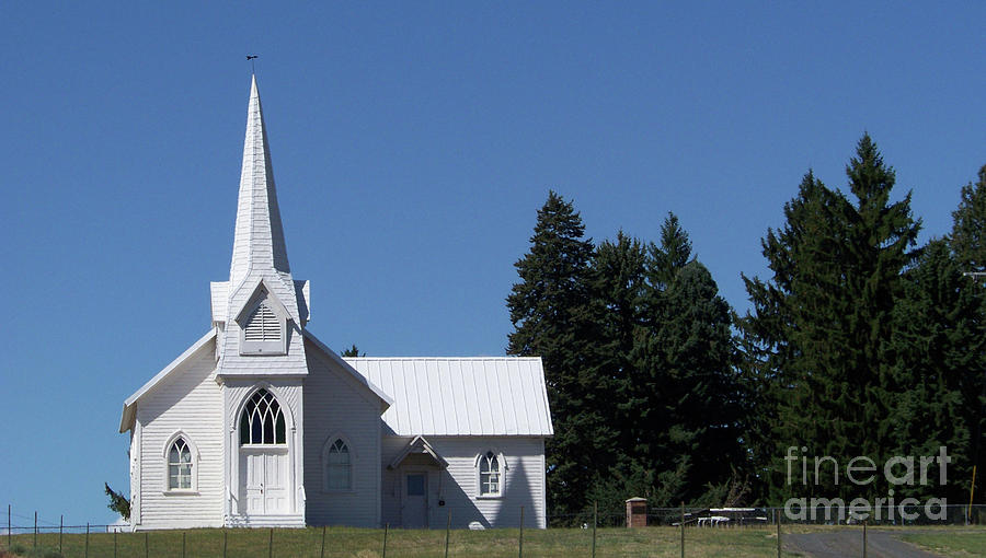 Wilbur Presbyterian Church at Sherman Photograph by Charles Robinson