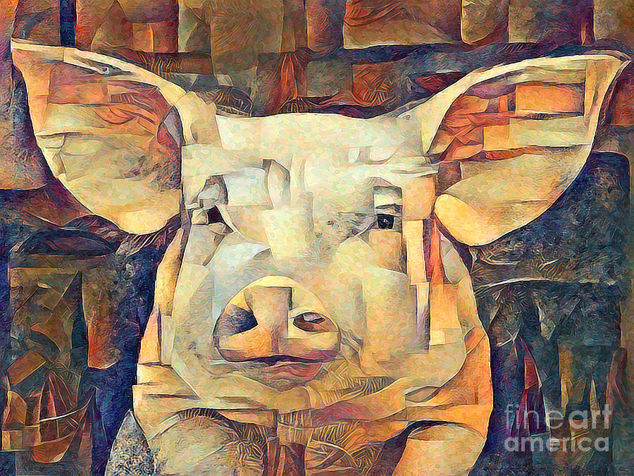 Wilbur The Pig Contemporary Art 20210719 Photograph by Wingsdomain Art and Photography