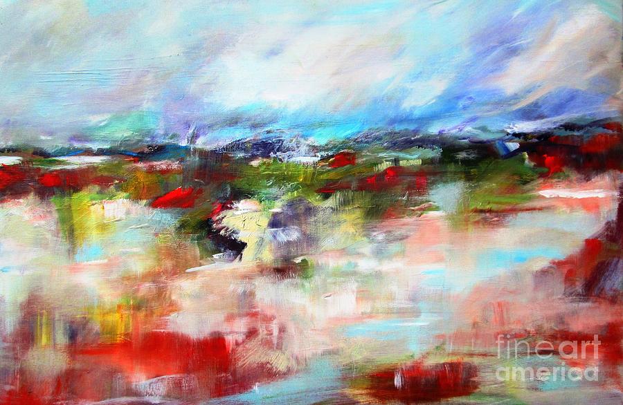Wild Abstract Landscape Painting by Mary Cahalan Lee - aka PIXI