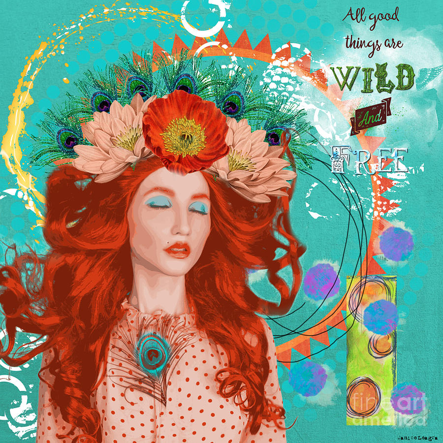 Wild and Free Digital Art by Janice Leagra
