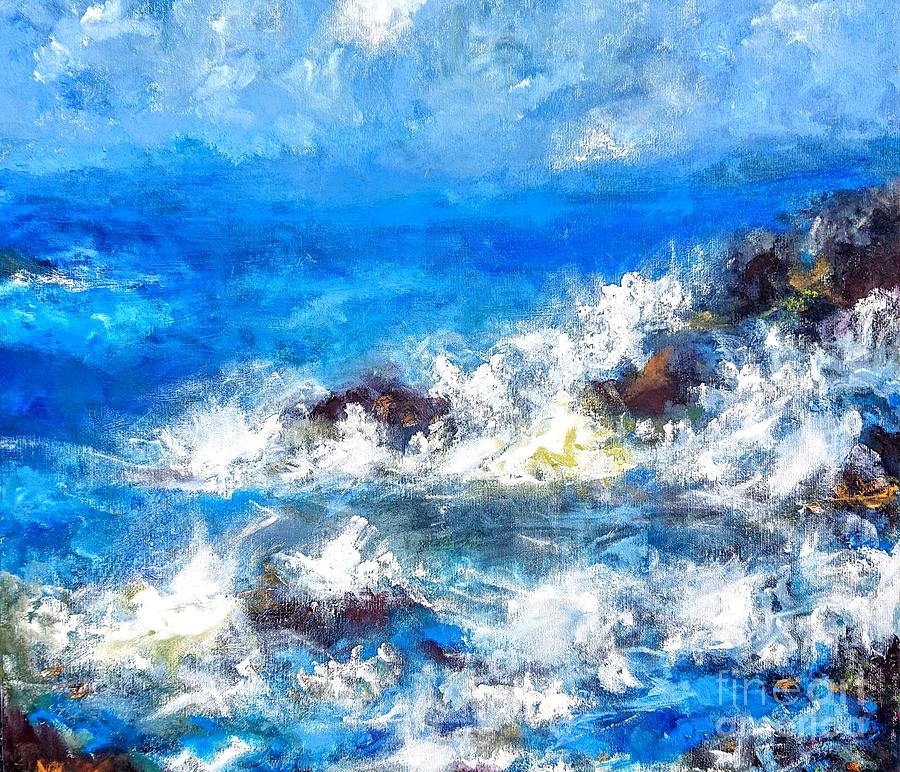 paintings of Wild Atlantic sea  Painting by Mary Cahalan Lee - aka PIXI