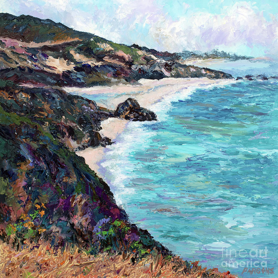 Impressionism Painting - Wild Beach, Big Sur, California by Pamela Parsons