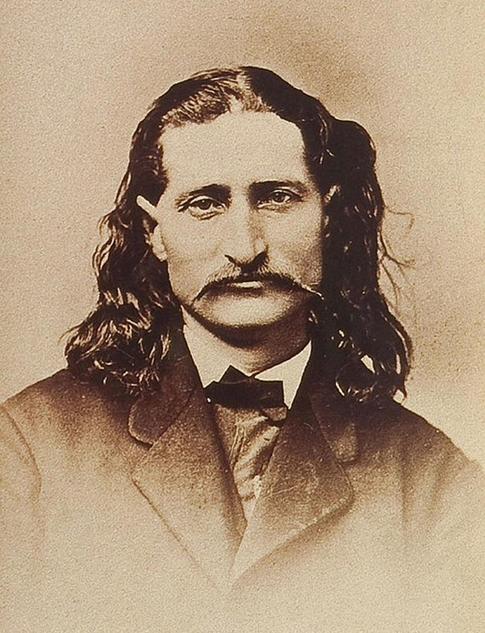 Wild Bill Hickok. Buffalo Bill. Sepia Portrait Photograph. Digital Art