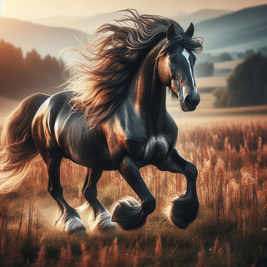 Wild Black Stallion Digital Art by Eve Designs - Fine Art America