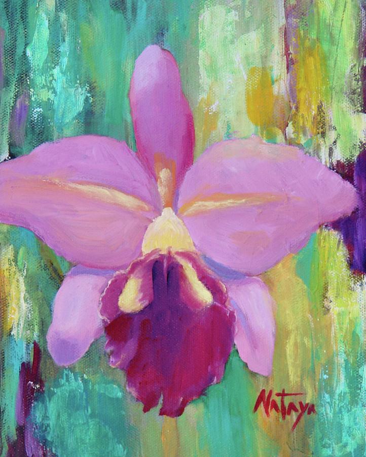 Wild Bout Orchids Painting by Nataya Crow