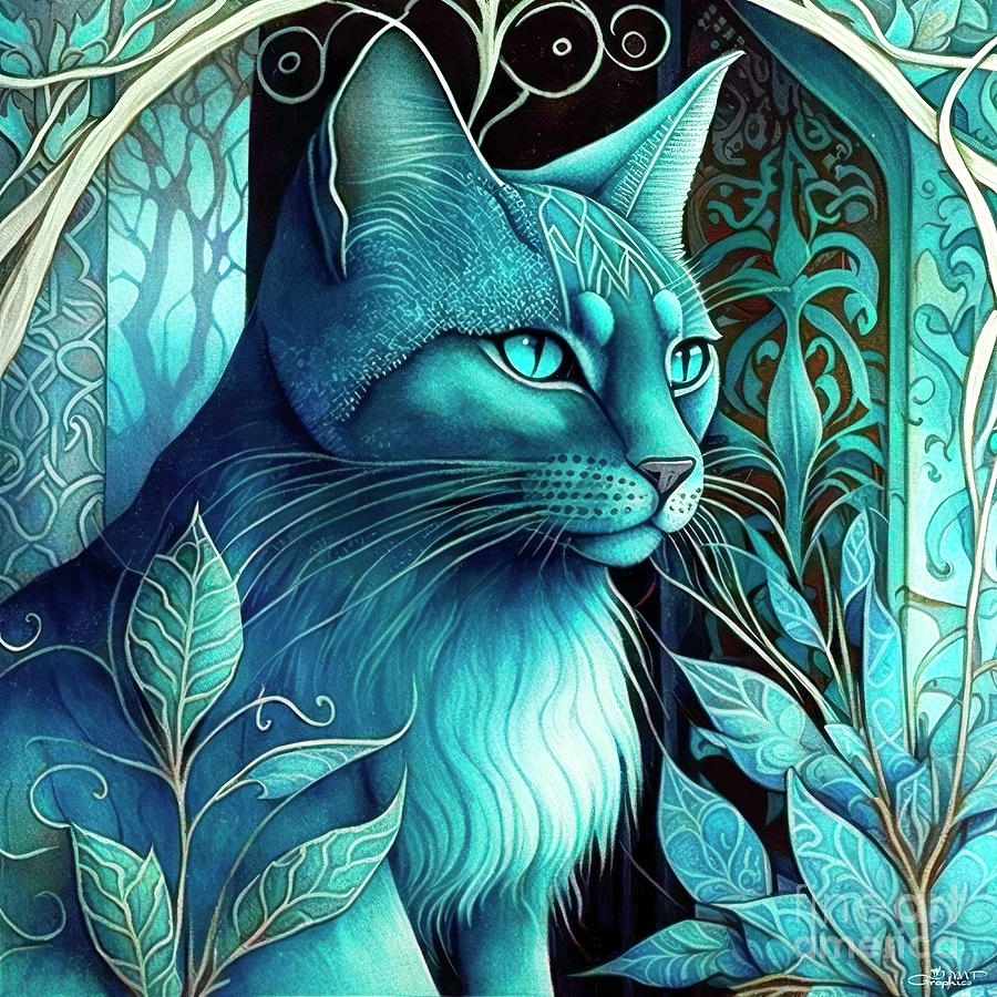 Cat Digital Art - Wild Cat by Jutta Maria Pusl