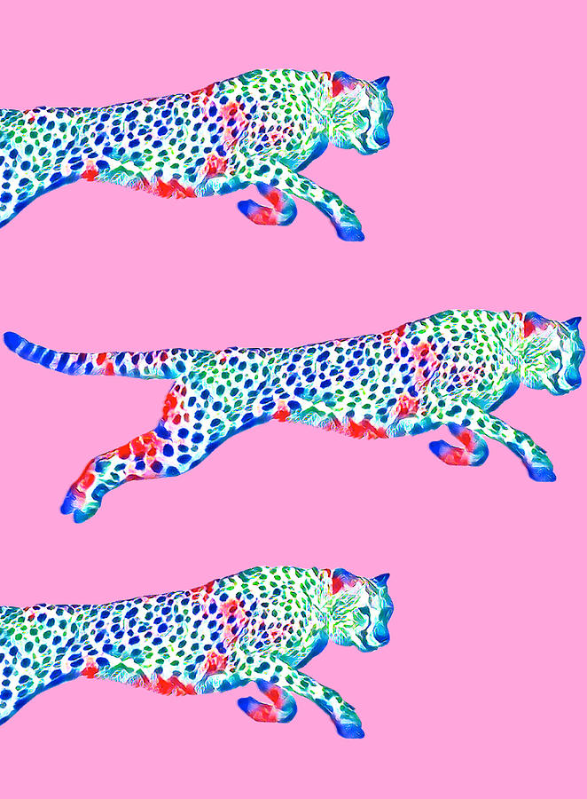 Wild Cheetah  Digital Art by La Moon Art