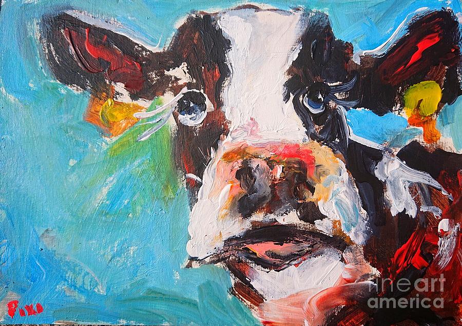 Wild cow painting  Painting by Mary Cahalan Lee - aka PIXI