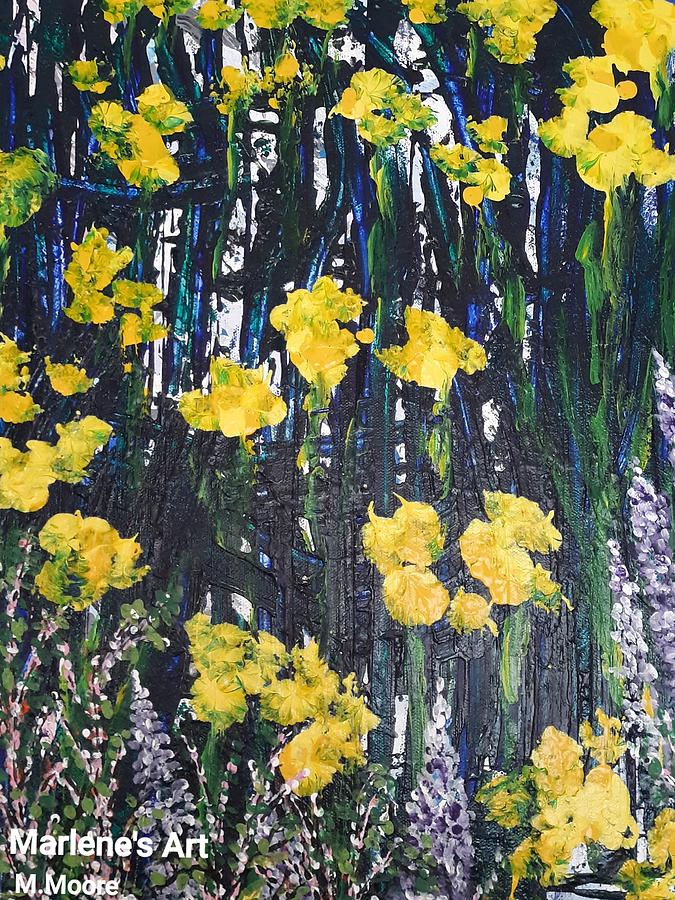 Wild Daffodils Painting by Marlene Moore