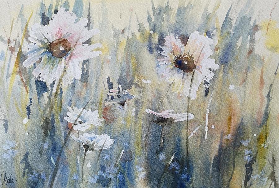 Wild Daisies Painting by Sheila Romard