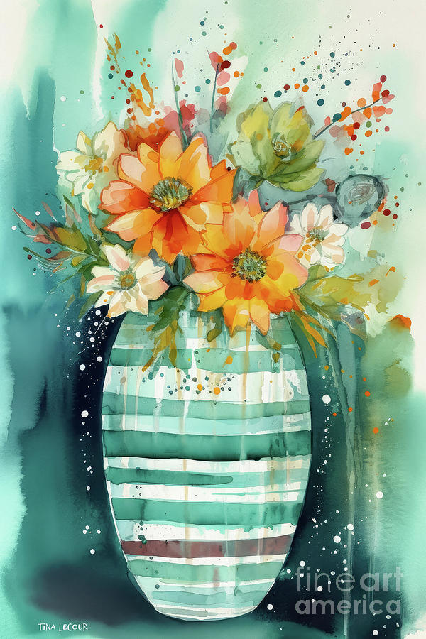 Wild Daisy Flowers Painting by Tina LeCour