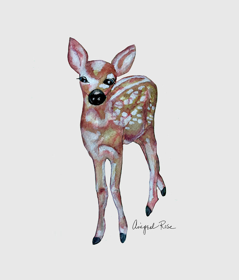 Wild Fawn by Aingeal Rose Painting by AHONU Aingeal Rose