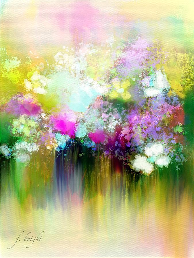 Wild Field Flowers Abstract Digital Art by Frank Bright