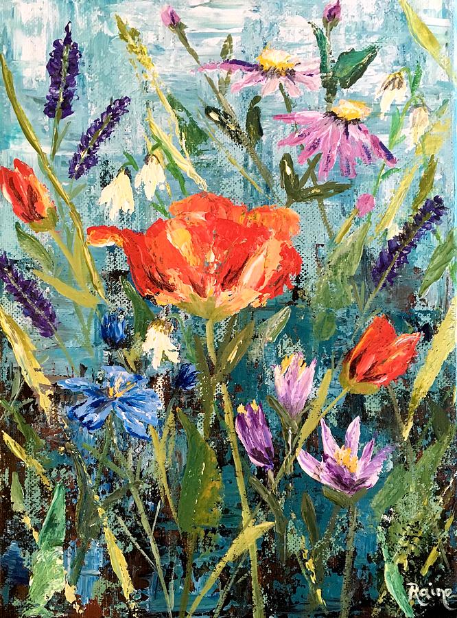 Wild Field Flowers Painting by Inspirations by Raine | Fine Art America