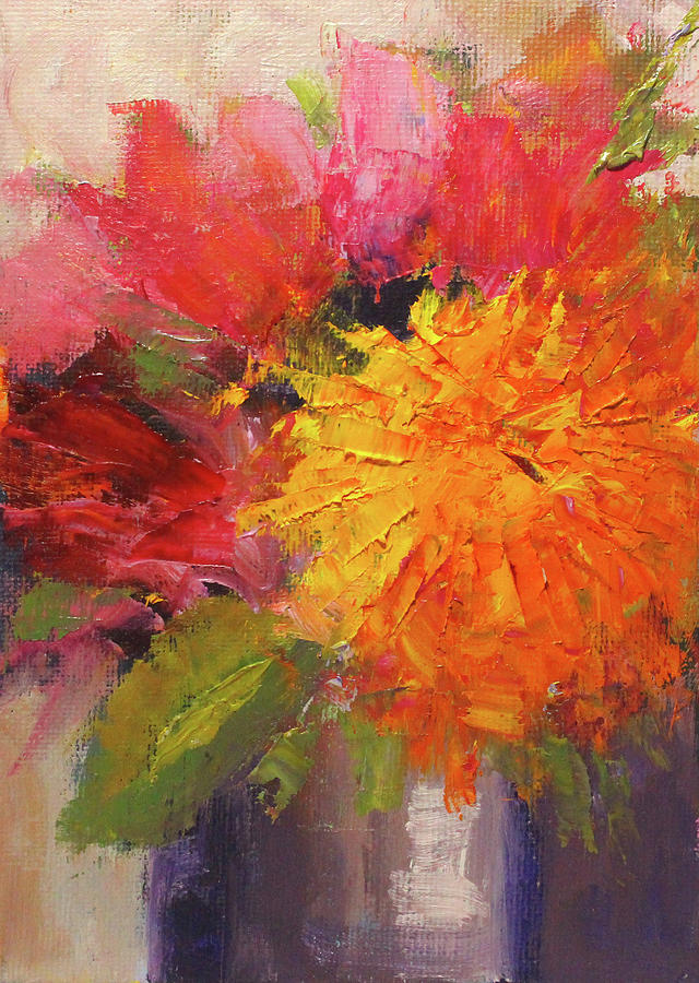 Wild Floral Painting by Nancy Merkle