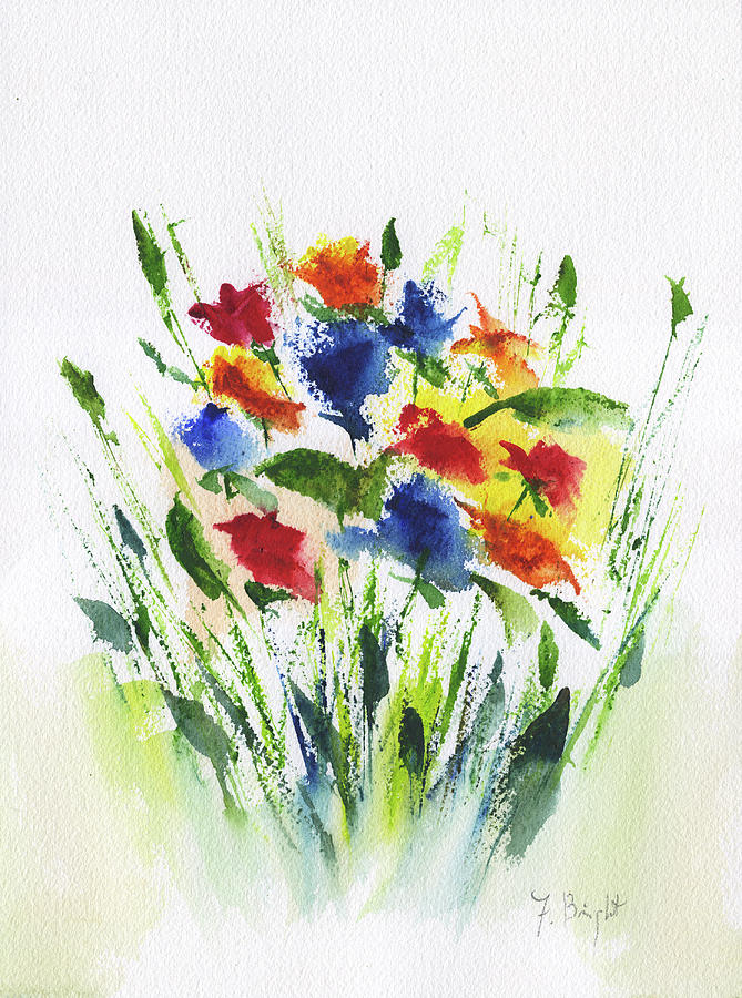 Wild Flowers 3 Painting by Frank Bright