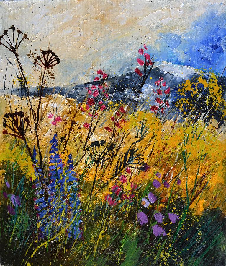 Wild flowers -672020 Painting by Pol Ledent