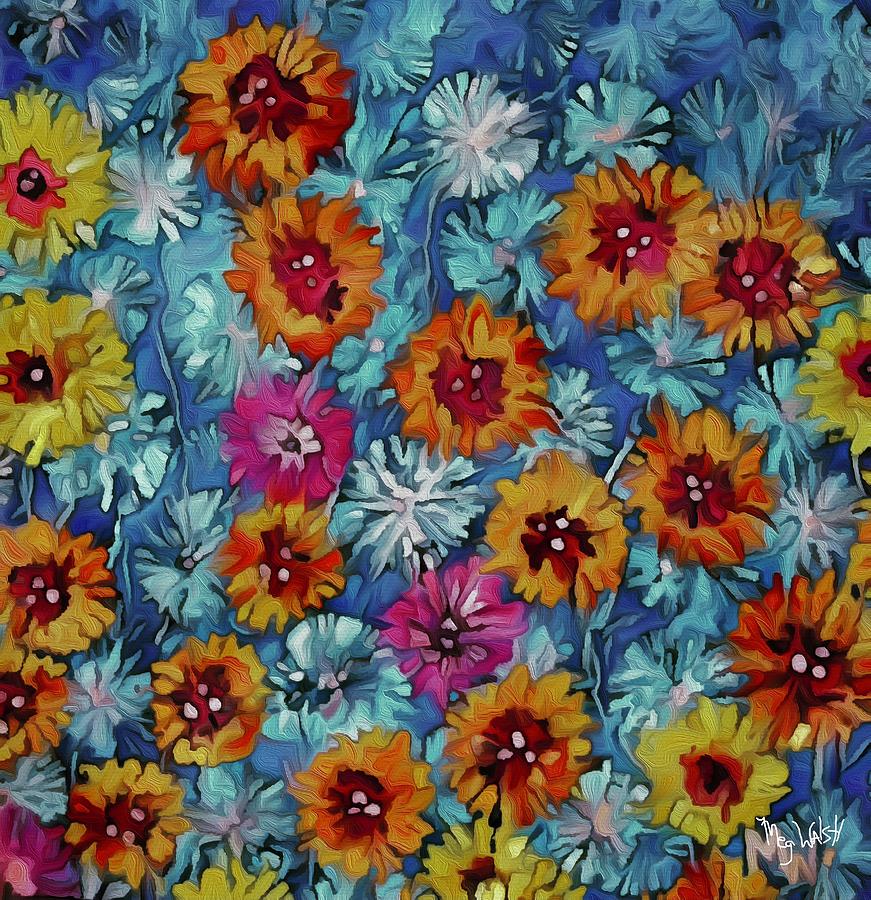 Wild flowers Mixed Media by Megan Walsh