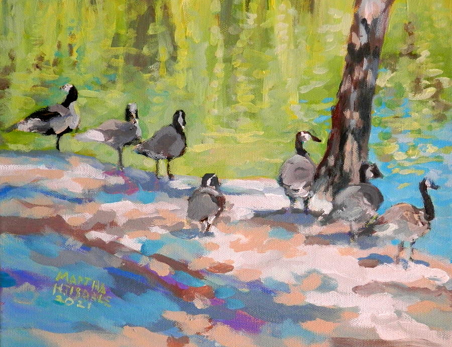 Wild Geese Indian Springs Painting by Martha Tisdale