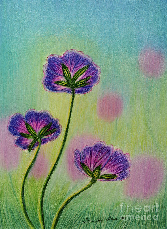 Wild Geranium Bottoms Painting by Dorothy Lee