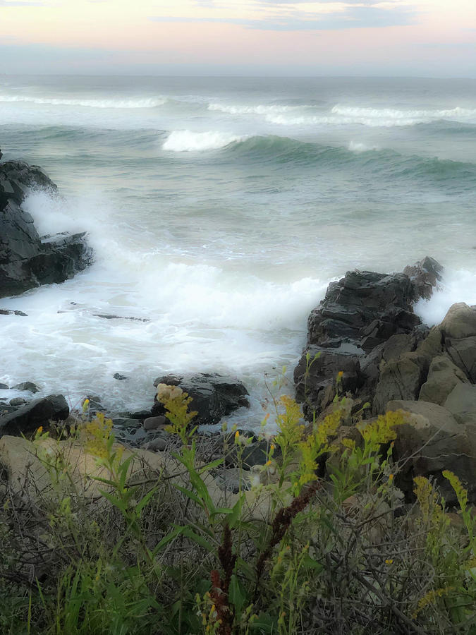 Wild Glassy Surf Maine Photograph by Lorraine Palumbo