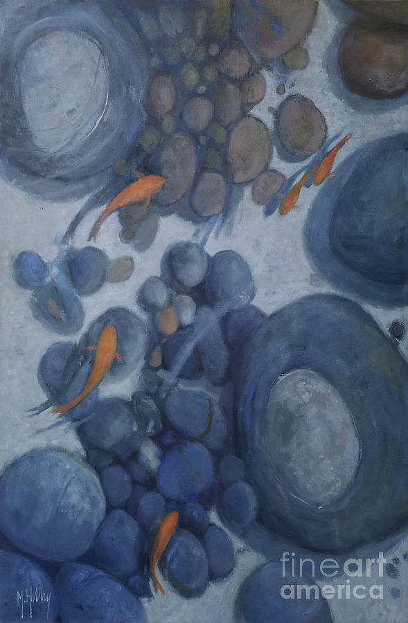 Wild Goldfish Painting by Mary Hubley