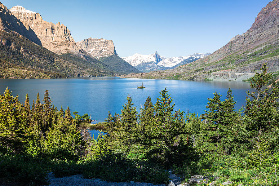 Wild Goose Island, Glacier National Park Photograph by Garth Steger ...