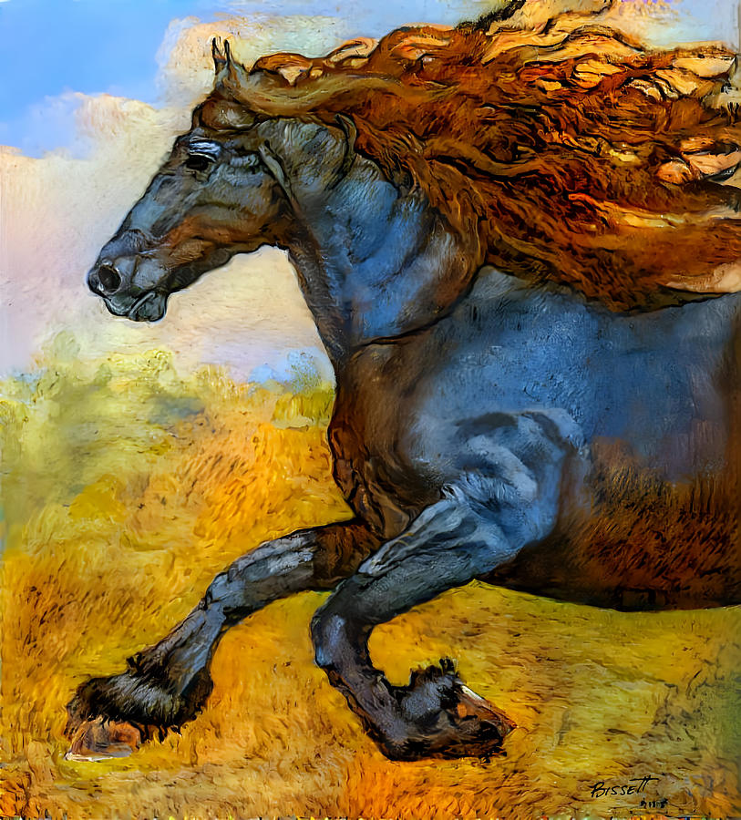 Wild Horse Digital Art by Robert Bissett