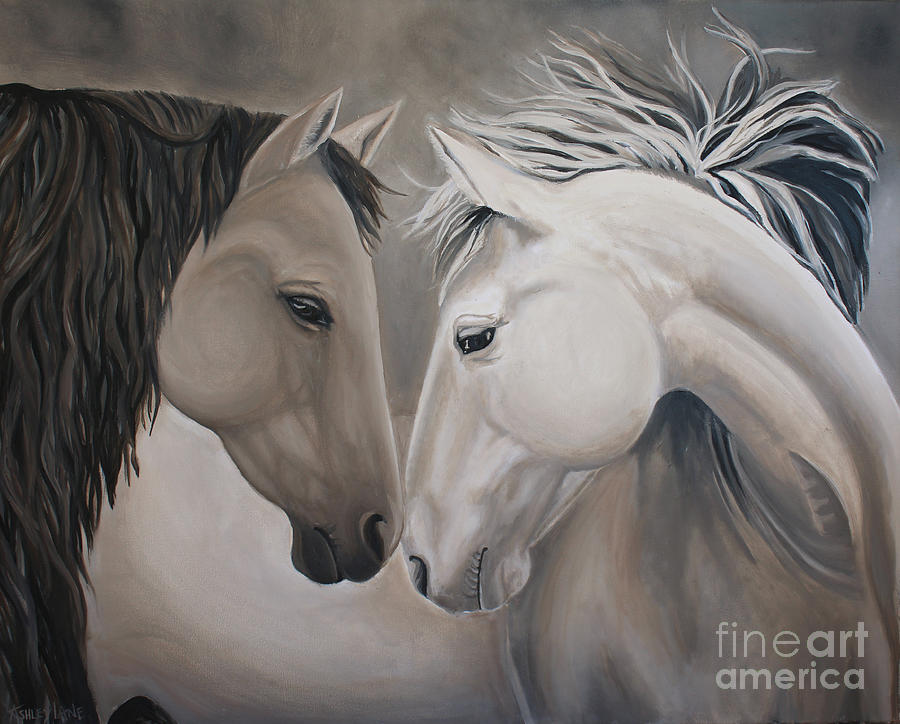 Wild Horses Painting by Ashley Lane