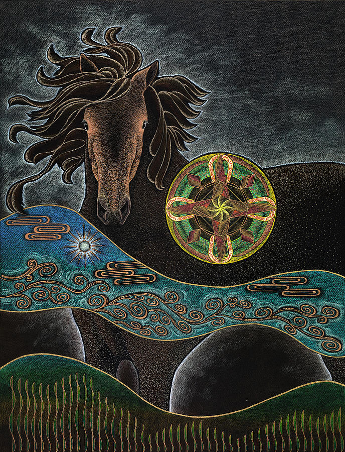 Wildlife Painting - Wild Horses - fine art prints by Keiko Katsuta