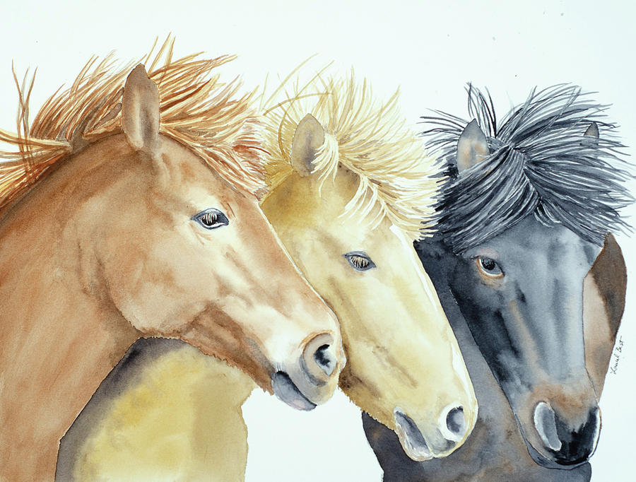 Wild Horses Painting by Laurel Best