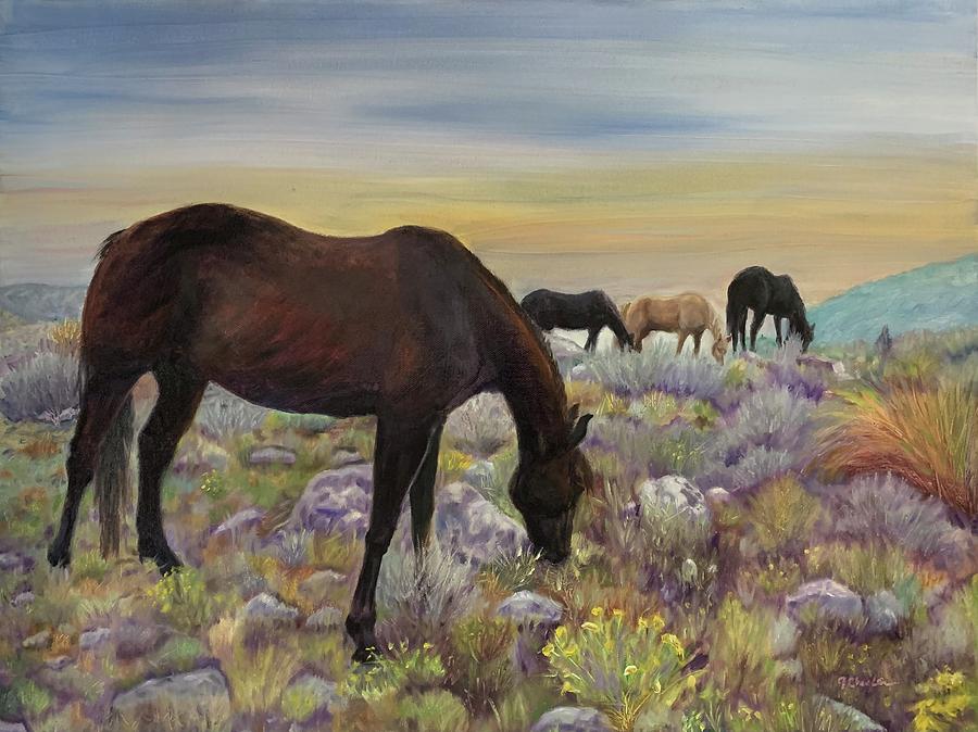 Wild in Montana Painting by Jan Chesler