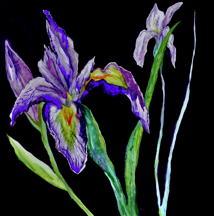 Wild Iris Painting by Beverley Harper Tinsley