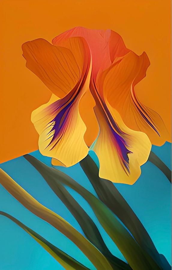 Wild Iris II Painting by Bonnie Bruno
