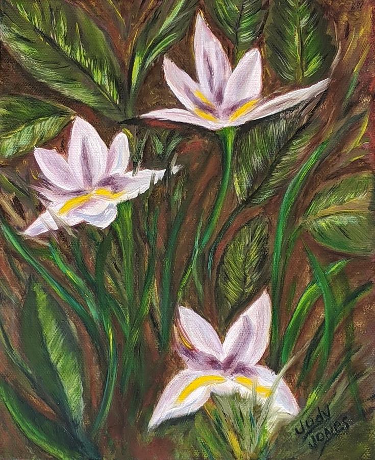 Flower Painting - Wild Irises by Judy Jones