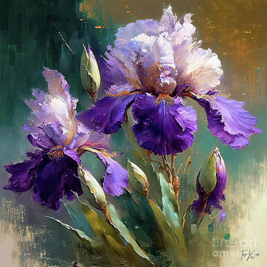 Wild Irises Painting by Tina LeCour