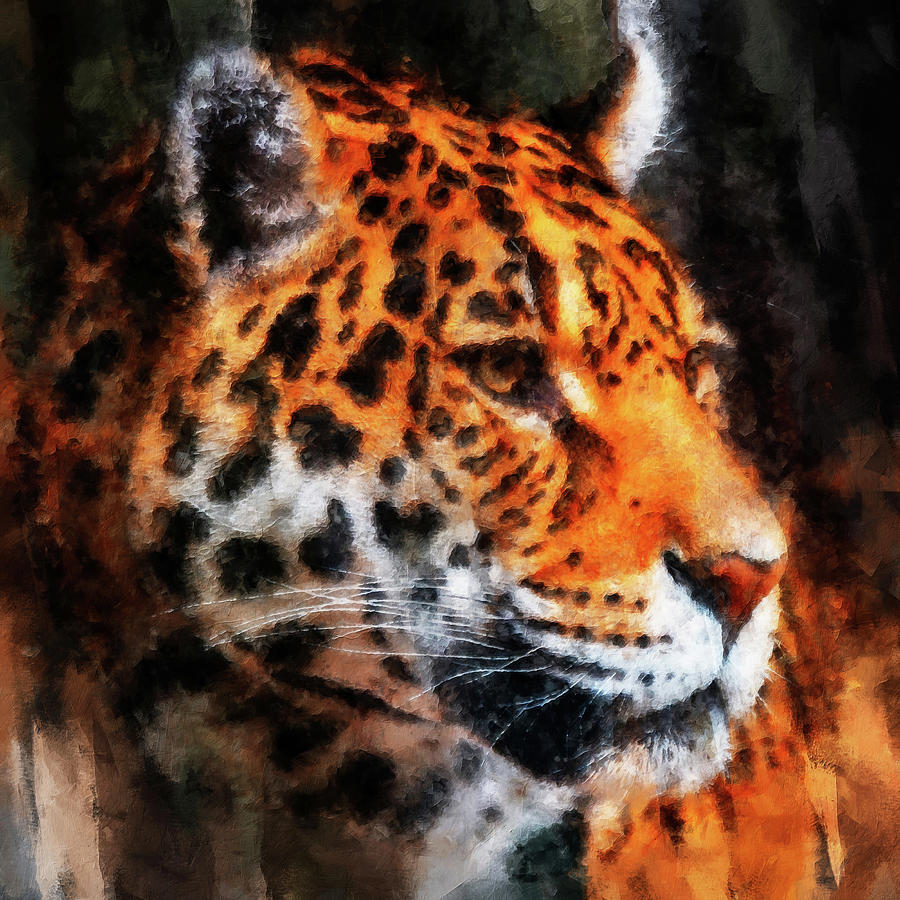Wild Jaguar - 03 Painting by AM FineArtPrints