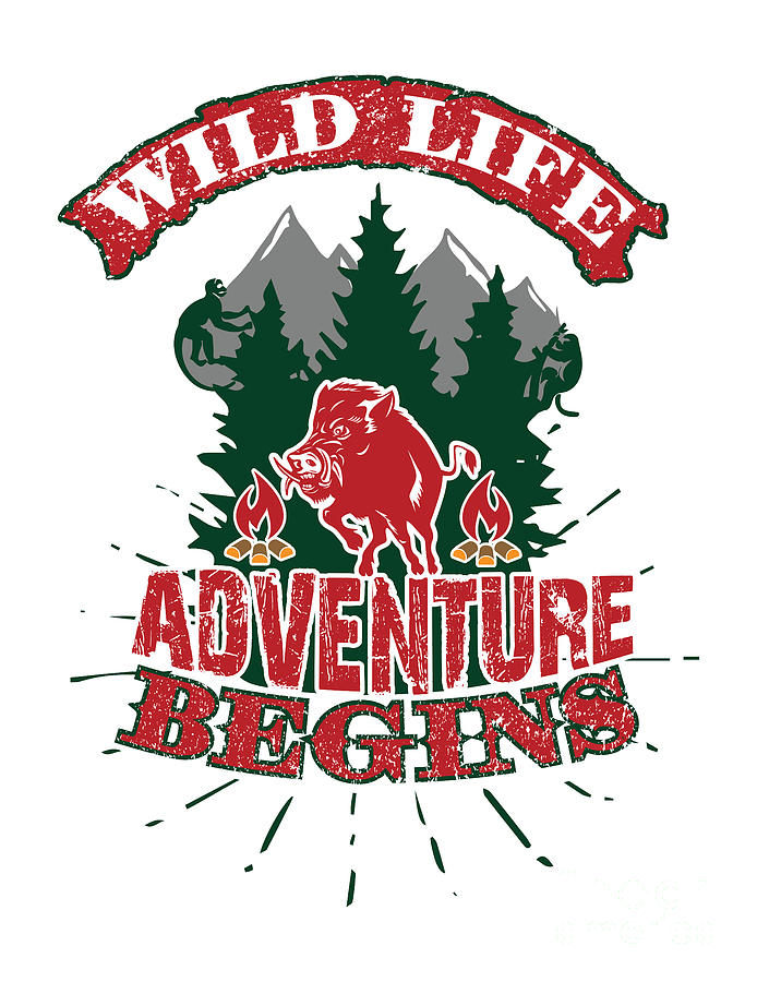 Wild Life Adventure Begins Camping Gift Outdoor Fan Coffee Mug by