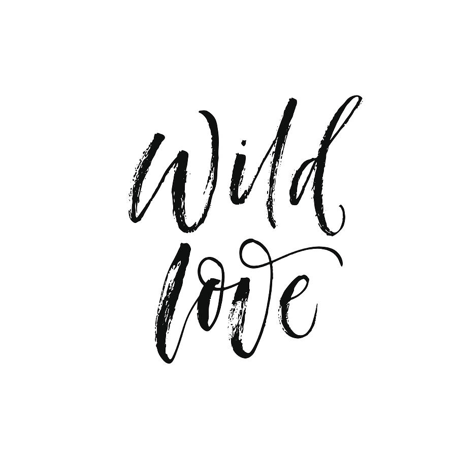 Wild love phrase. Drawing by Asya_mix