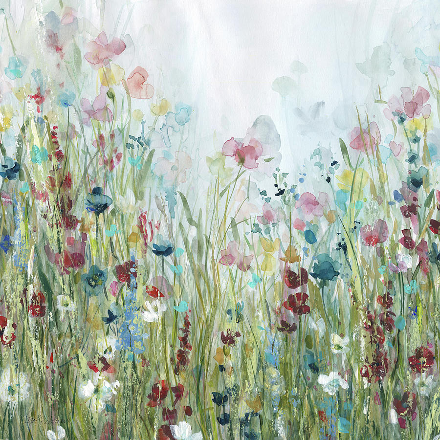 Wild Meadow Painting by Carol Robinson