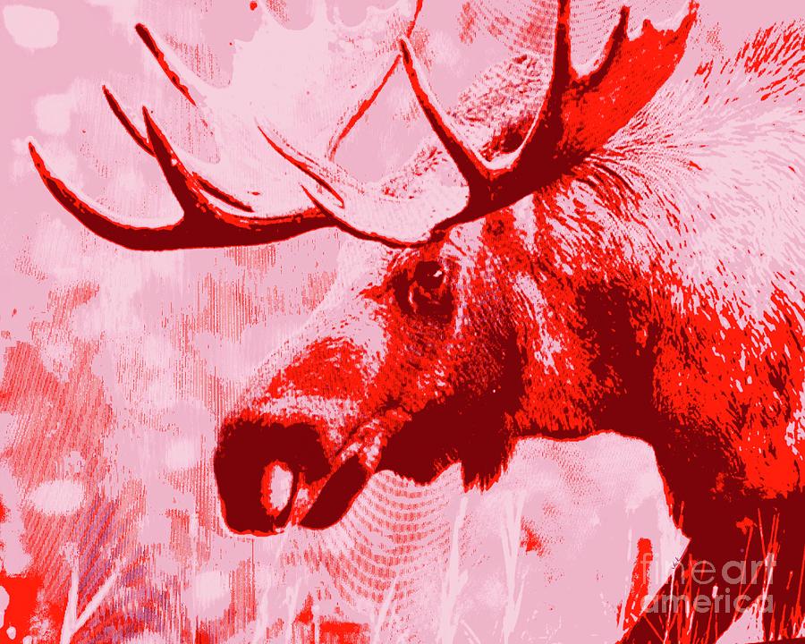 Moose Painting - Wild Moose by Jack Bunds Moose Painting - Wild Moose by Jack Bunds