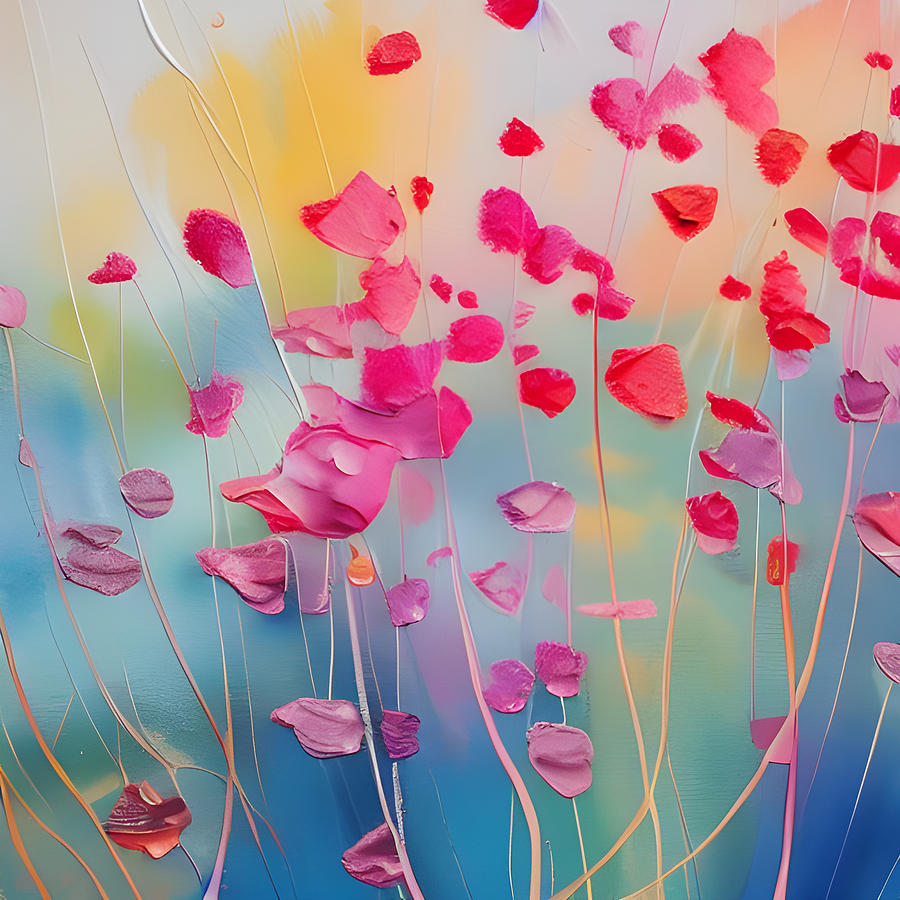Wild n Free floral art and home decor Painting by Bonnie Bruno